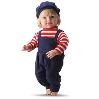 Boneco Bebê Loui 48cm Estilo Bebê Reborn Menino Grande Bambola