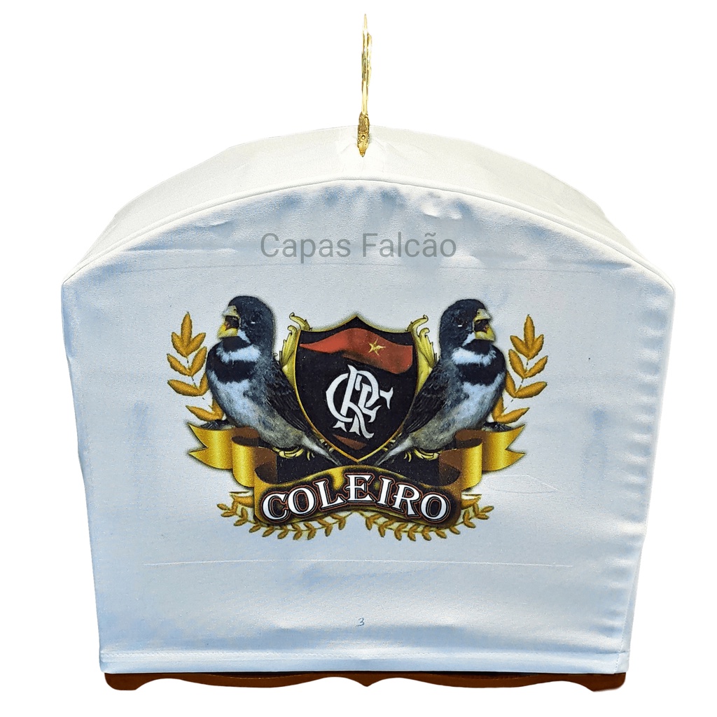 capas para gaiolas de trinca e coleiro com estampa do seu time de futebol