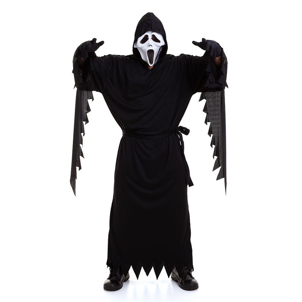 Túnica Pânico Adulto Halloween Cosplay Anime sem Mascara e luvas Túnica Pânico Adulto Halloween Cosplay Anime sem Mascara e luvas