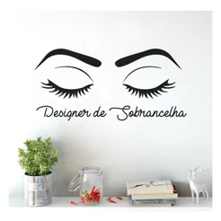 Adesivo Decorativo De Parede Manicure Designer Sobrancelhas