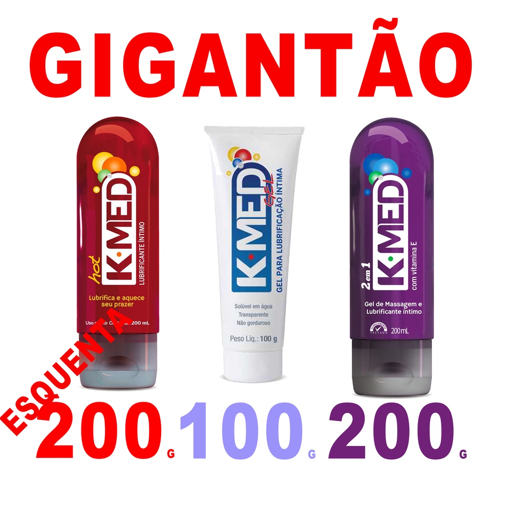 Gel Lubrificante Íntimo 2 em 1 K-Med Frasco 203g Esquenta lubrifica kmed Sexy Sex Shop