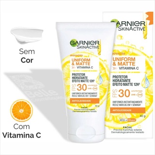 Protetor Solar Facial Hidratante Vitamina C Garnier SkinActive FPS 30 - 40g