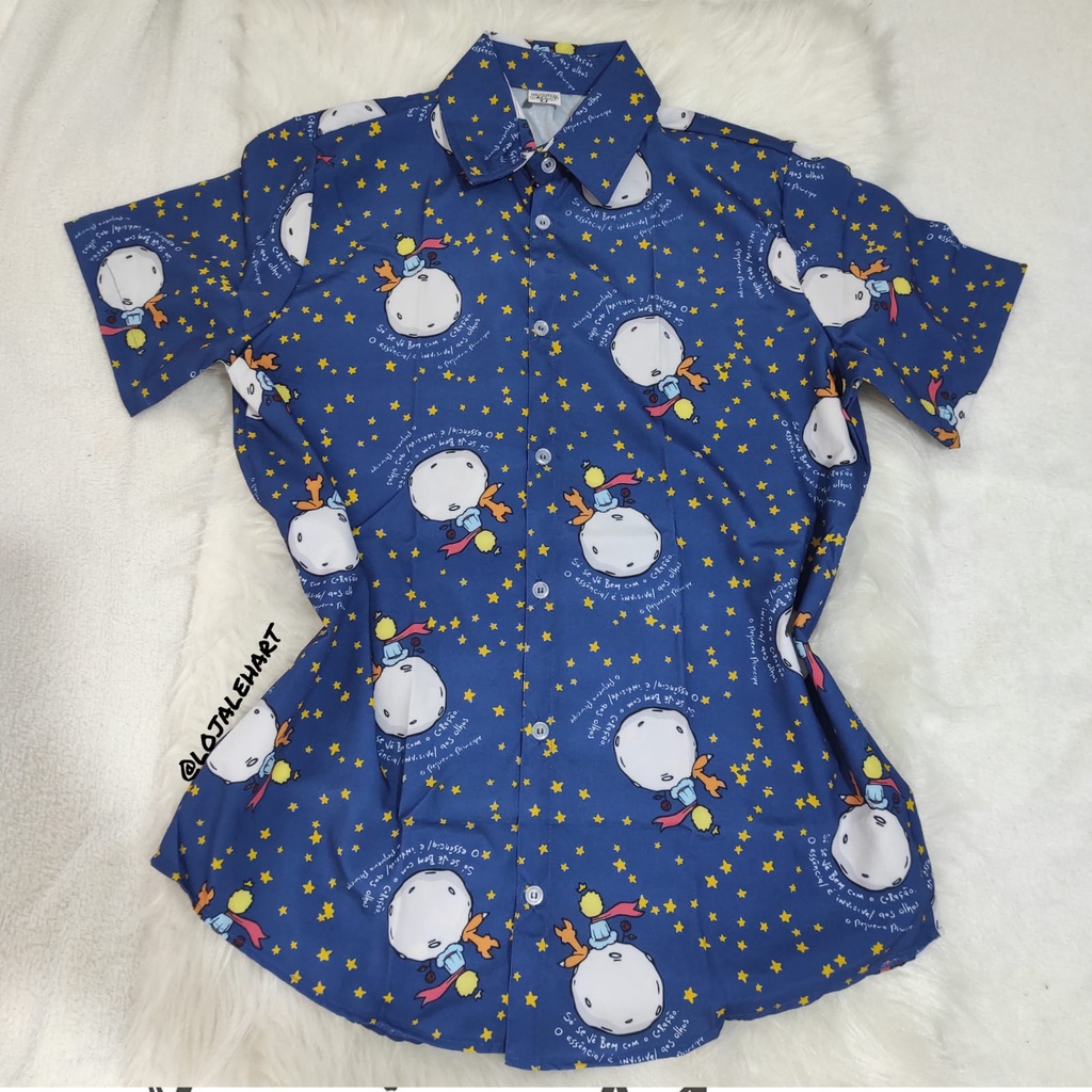 Camisa Camisaria de botões O pequeno Principe unissex