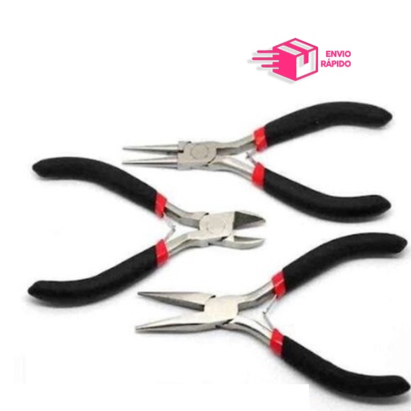 Mini alicate para bijuteria e artesanato alicate meia cana jacare / bico redondo / corte