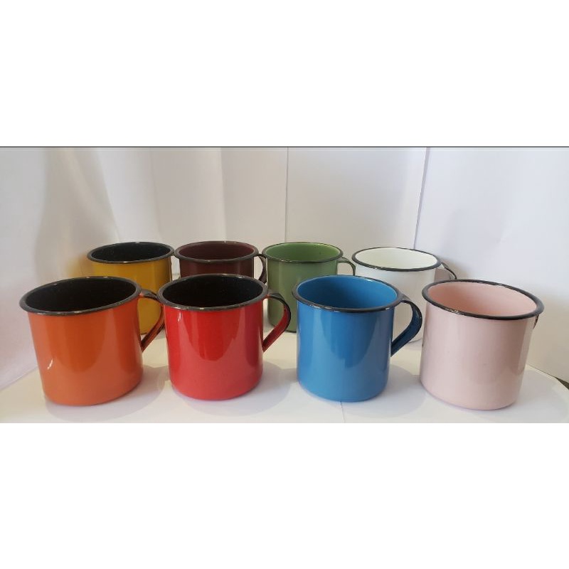 Caneca Esmaltada Ágata Original Metallouça P/ Cafezinho 70ml Kit 4 unidades