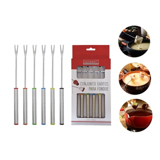 Garfos Para Fondue Petiscos Aperitivos Aço Inox 18cm em Oferta na Shopee