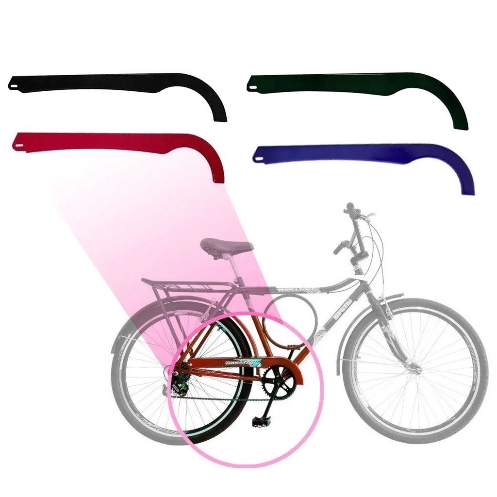 Cobre Corrente Bicicleta Aro 26 Protetor Facão de Ferro Reforçado Bike Caloi Poti Barra Forte Aro 26