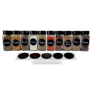 Kit 10 Pote Quadrado Único Em Vidro 130ml P/tempero C/tampa em Oferta na Shopee