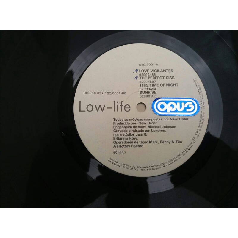 Lp Disco Vinil New Order Low Life Shopee Brasil