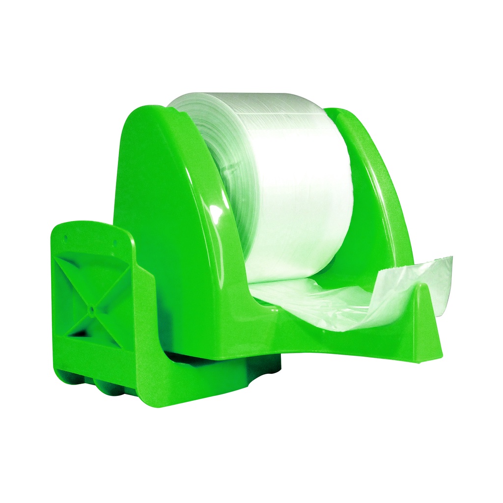 Suporte Plástico De Parede Para Bobina Fundo Estrela + Refil Bobina 400 Sacos