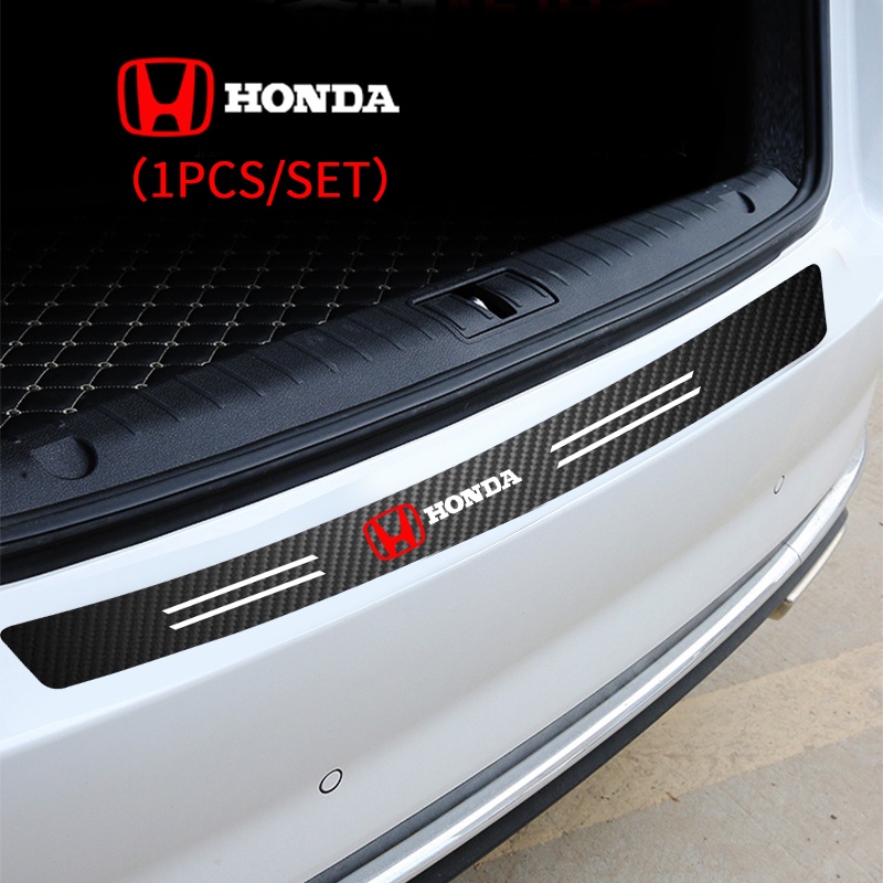 1pç Carro Adesivos De Tira De Pára-Choques Traseiro Emblema De Almofada Protetora De Fibra De Carbono Para Honda Dio Fit3 Rd1 Civic Binzhi XRV CRV Accord