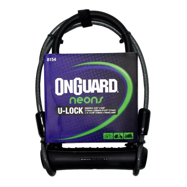 Cadeado para bicicleta bike  U lock + Cabo marca Onguard 8154 Reforçado Chave Bike Moto scoteer