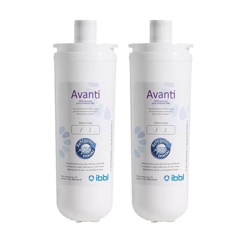 Kit 2 Unidades Refil Filtro Original Purificador de Água IBBL Avanti para modelos Mio, Avanti e Viváx