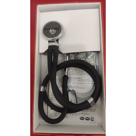 Estetoscópio Bic P.A.Med Preto Rappaport Original com Película e Olivas de Reserva