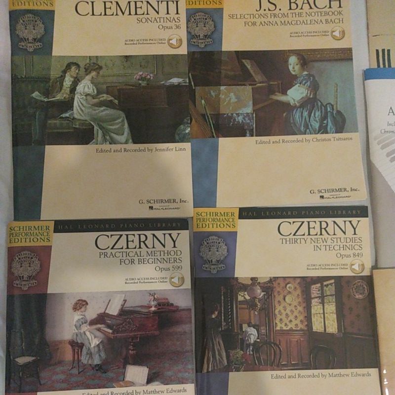 método livro de piano czerny opus 599 e 849 Schirmer hal Leonard