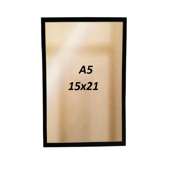 Moldura Quadro Padrão A5 15x21 C/ Vidro Moldura Laqueada