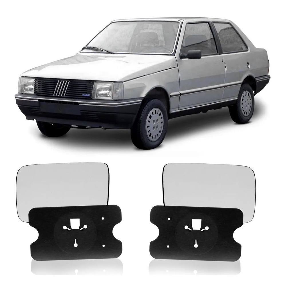 Lente C/ Base Retrovisor Pequeno Uno Premio 85 86 87 88
