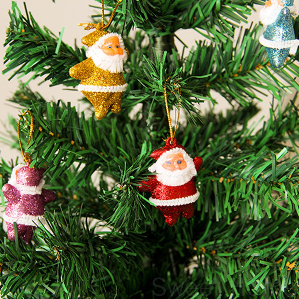 6 Pçs Enfeites Natalinos Decorativos De Árvore De Natal Papai Noel Várias  Cores (Bh) | Shopee Brasil