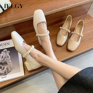 IELGY Sapatos Femininos De Noite Dedo Do Pé Quadrado De Fada De Salto Baixo