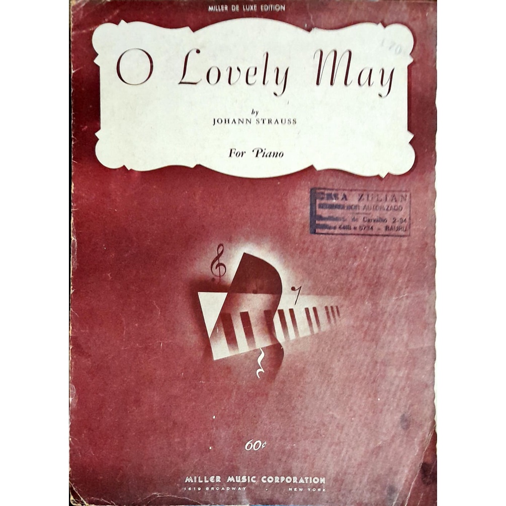 Partitura para Piano  o Lovely May Johann Strauss