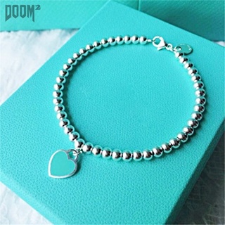 Pulseira Conta Pulseiras Coração Azul 925 Prata (Sem caixa)