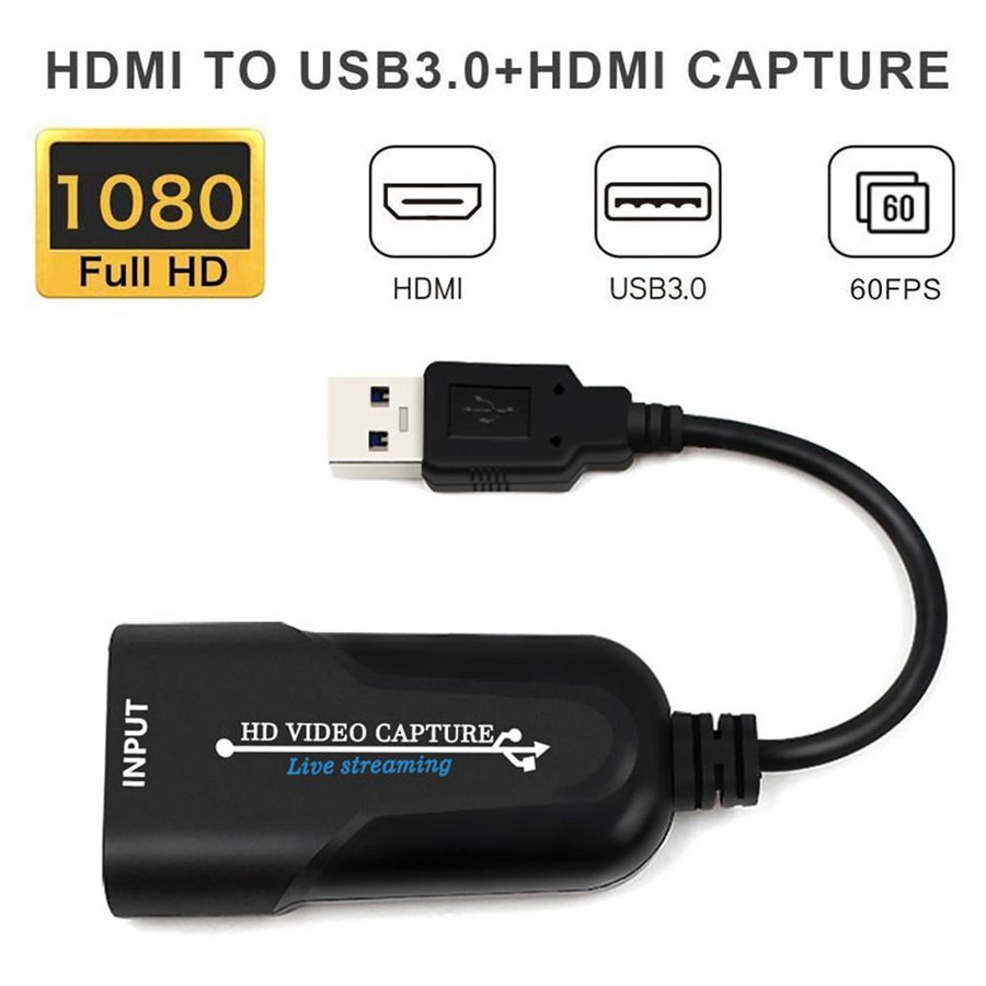 Mini Hdmi Video Game Placa Captura Hdmi Para Usb 3.0 1080p Vídeo Grabber  Record Box Para Gravação Jogo Hd De Streaming A | Shopee Brasil