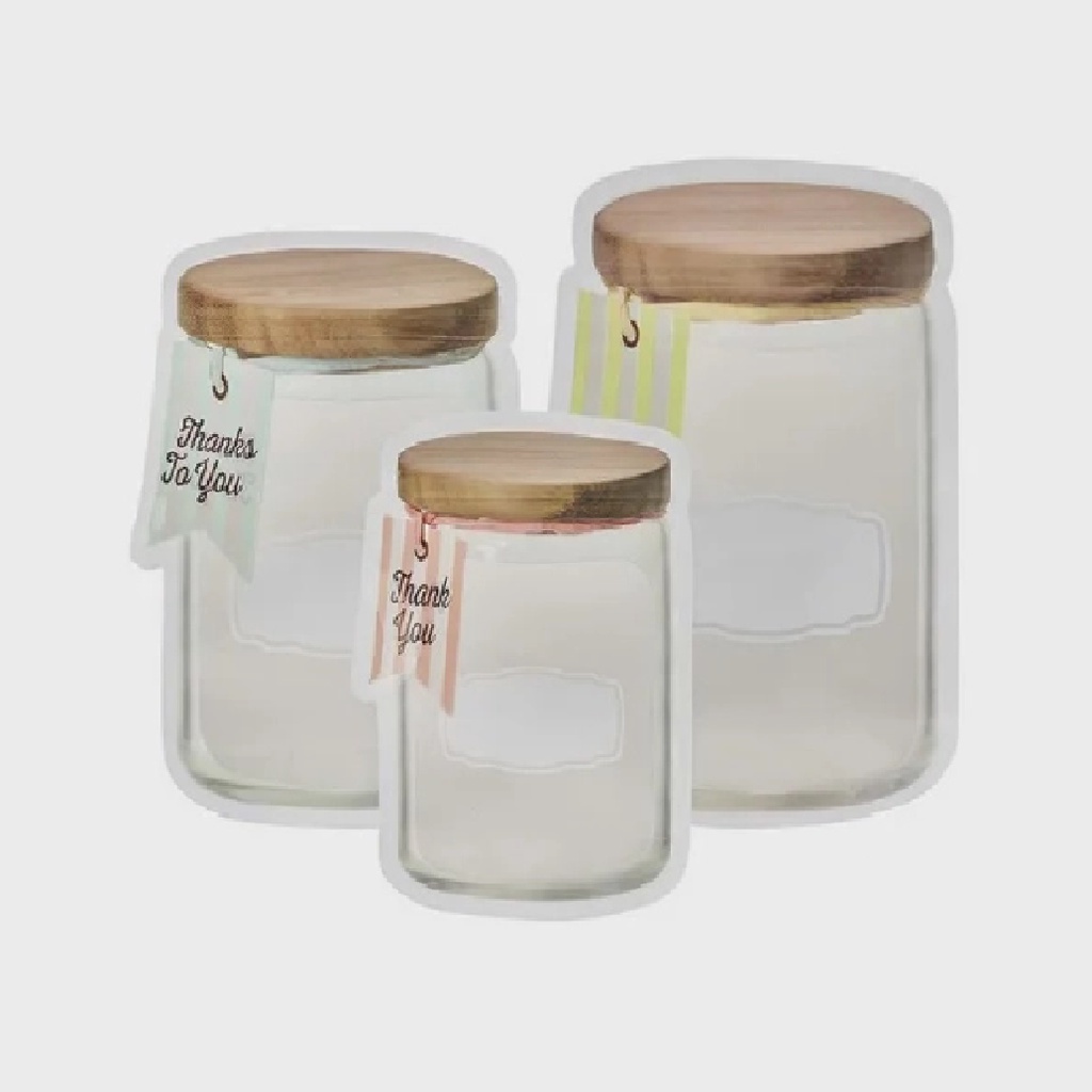 Kit Saco de PVC Reutilizável p Mantimentos Zip Clock 6 Sacos