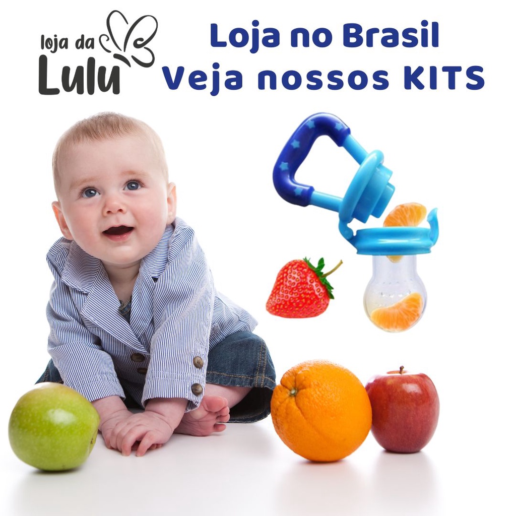 Alimentadora de Frutas e Vegetais Bico Silicone Alimentadora Mordedor Introdução Alimentar