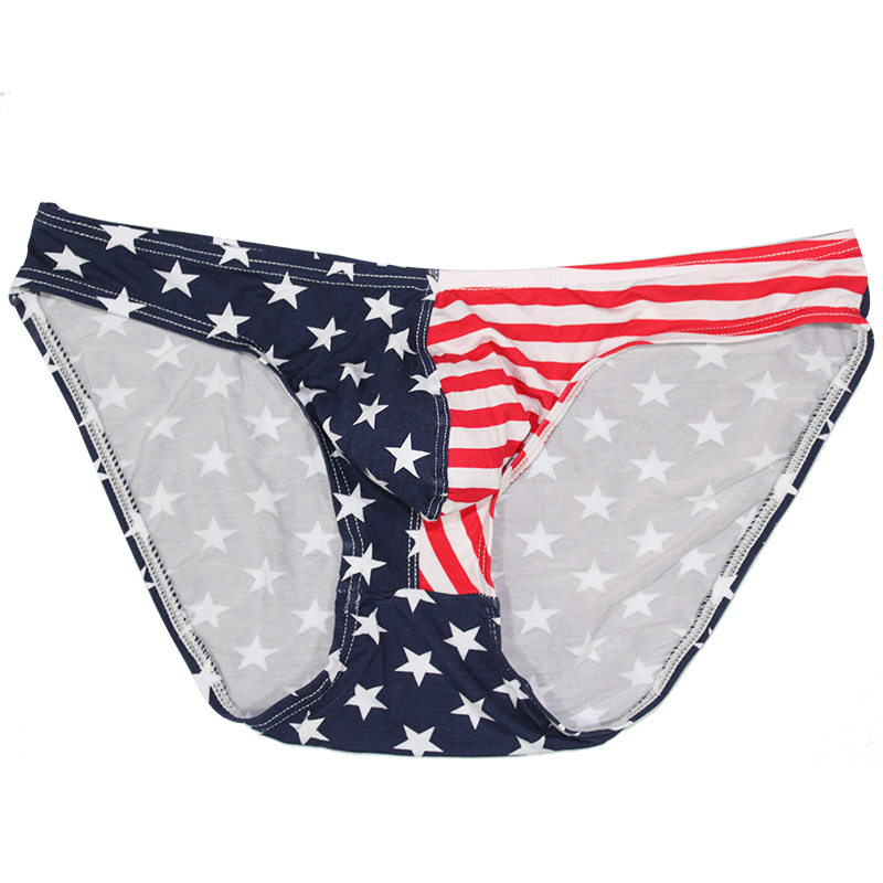 Moda Masculina Roupa Interior Bandeira Americana Impressa Mini Cuecas De Algodão Listrado Calcinha em Oferta na Shopee