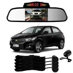 Sensor De Ré + Espelho Camera Ré Chevrolet Onix Preto