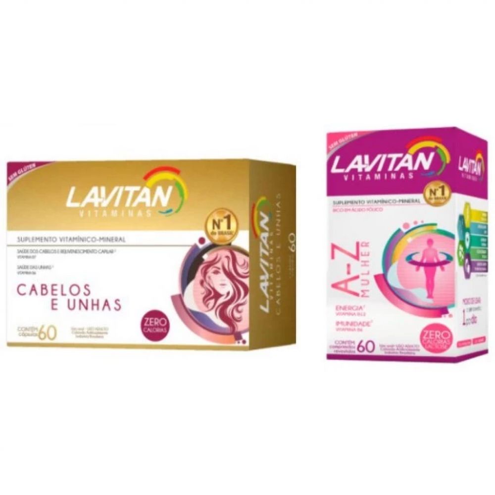 Lavitan Hair Cabelos e Unha  com 60 Cápsulas + 1 Lavitan Mulher com 60 cápsulas- Cimed