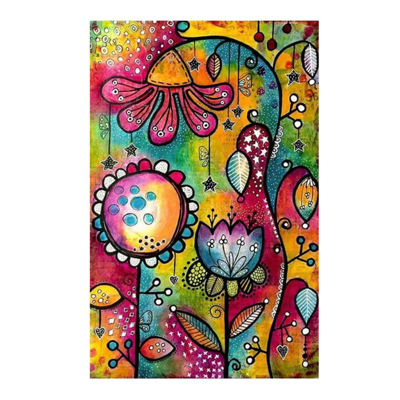 CRAFT DIY Full Round Drill Diamond Painting 5D Fireplace Flowers Poster Kit Craft 9FR 