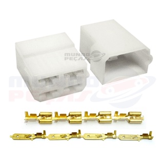 Kit Conector / Terminal/ Tomada 4 Vias em Oferta na Shopee