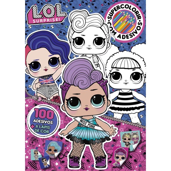 LOL Surprise - Super Colorir com Adesivos