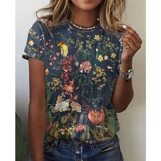 Moda Streetwear Temperamento Camiseta Feminina 5XL Casual Solta Top Manga Curta