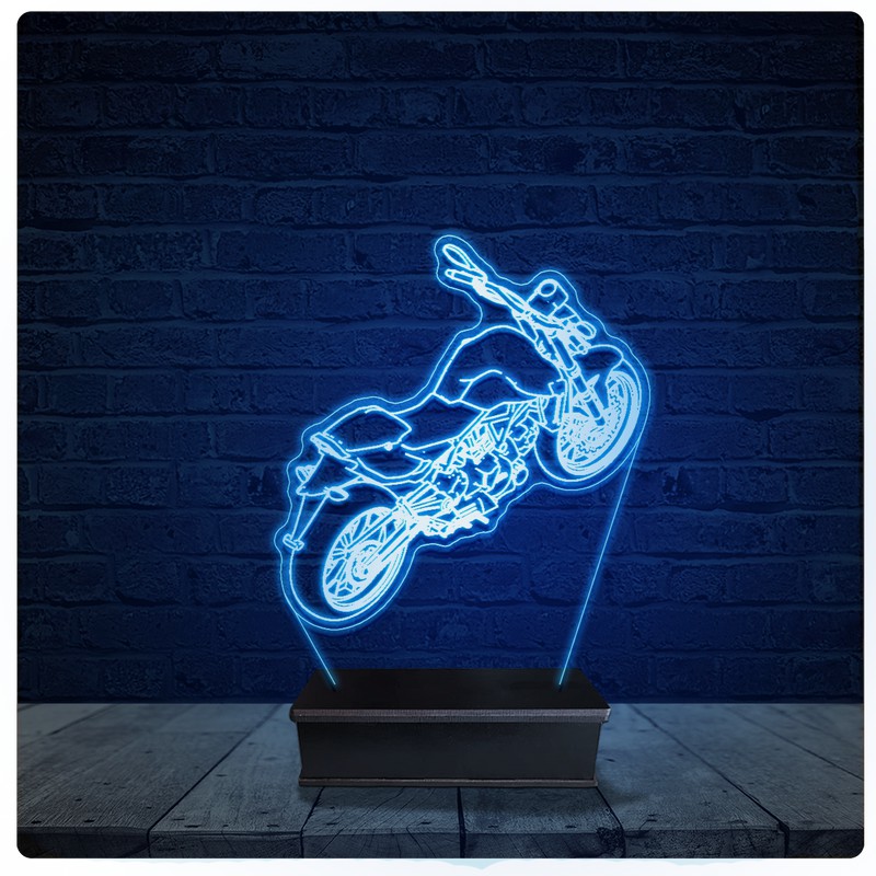 Luminária Led Acrilico Abajur - Moto Custom 08