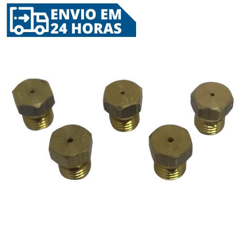Kit 5 Bico Injetor Para Gas Glp Fogão Fischer Tripla Chama Antigo