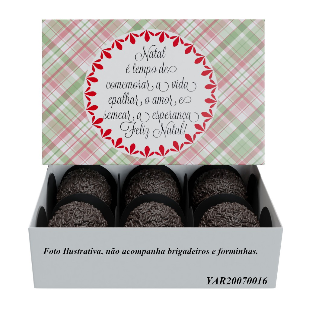 Caixa para Brigadeiro Gourmet Lembrancinha de Natal kit c/ 10 cód. 016 |  Shopee Brasil