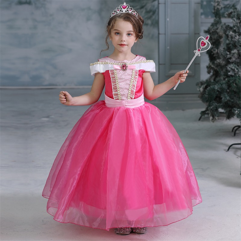Crianças Menina Princesa Festa De Aniversário Vestido Halloween Cosplay Fancy Children Dresses em Oferta na Shopee