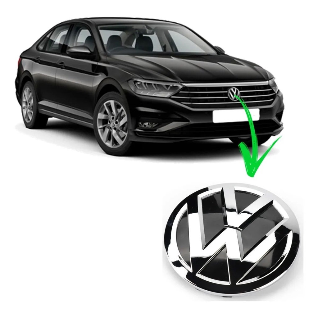 Emblema Logo Vw Da Grade Jetta Tsi R Line Gli Escorrega O Pre O