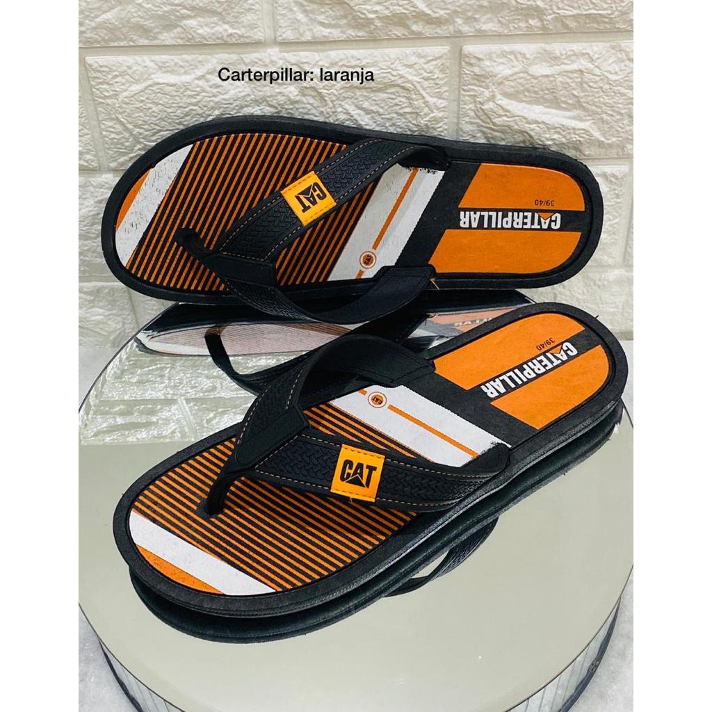 Chinelo Caterpillar de Dedo Anti-derrapante Macio Confortável