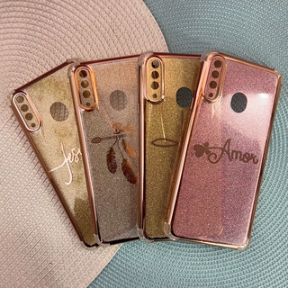 Capinha Metalizada Brilhosa / Samsung A20s / Capa Case Anti Impacto Feminina (CF37)