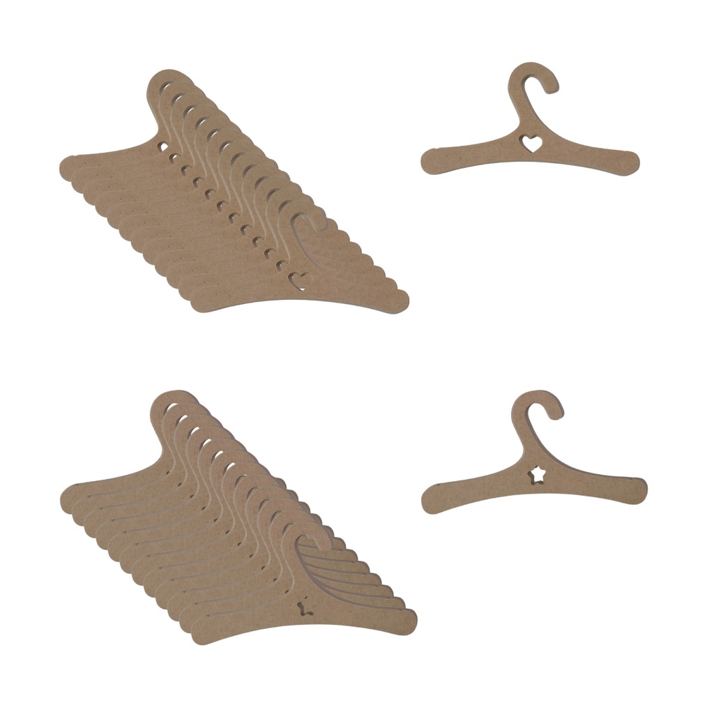 12 Cabides para roupa de Boneca