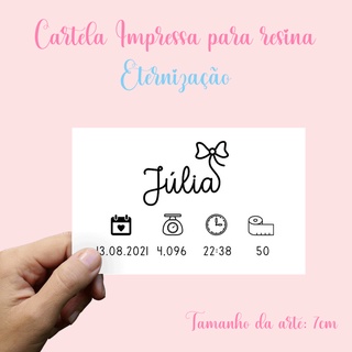 Placa Eternização Menina Impressão Personalizada Resina Epoxi