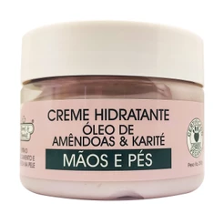 Creme Hidratante Mãos E Pés Amêndoas E Karité Love Nature Flores & Vegetais 250g