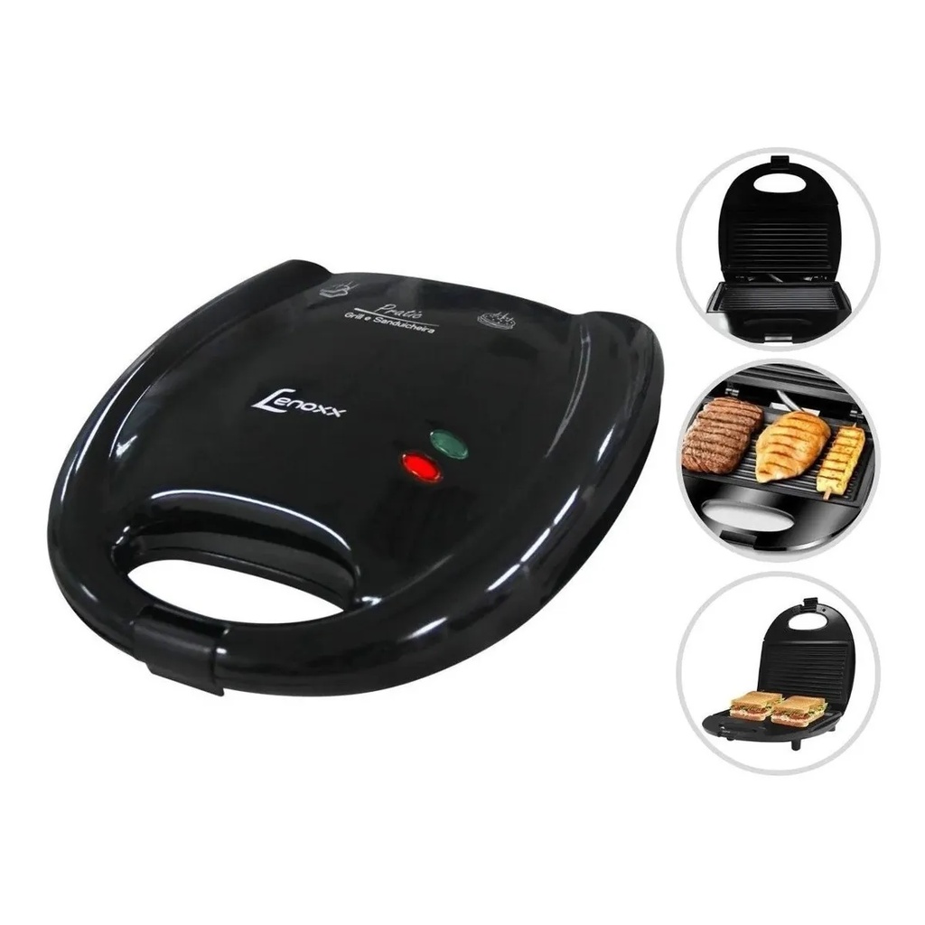 Grill Sanduicheira Lenoxx Psd-113 Pratic 750w Antiaderente 127v