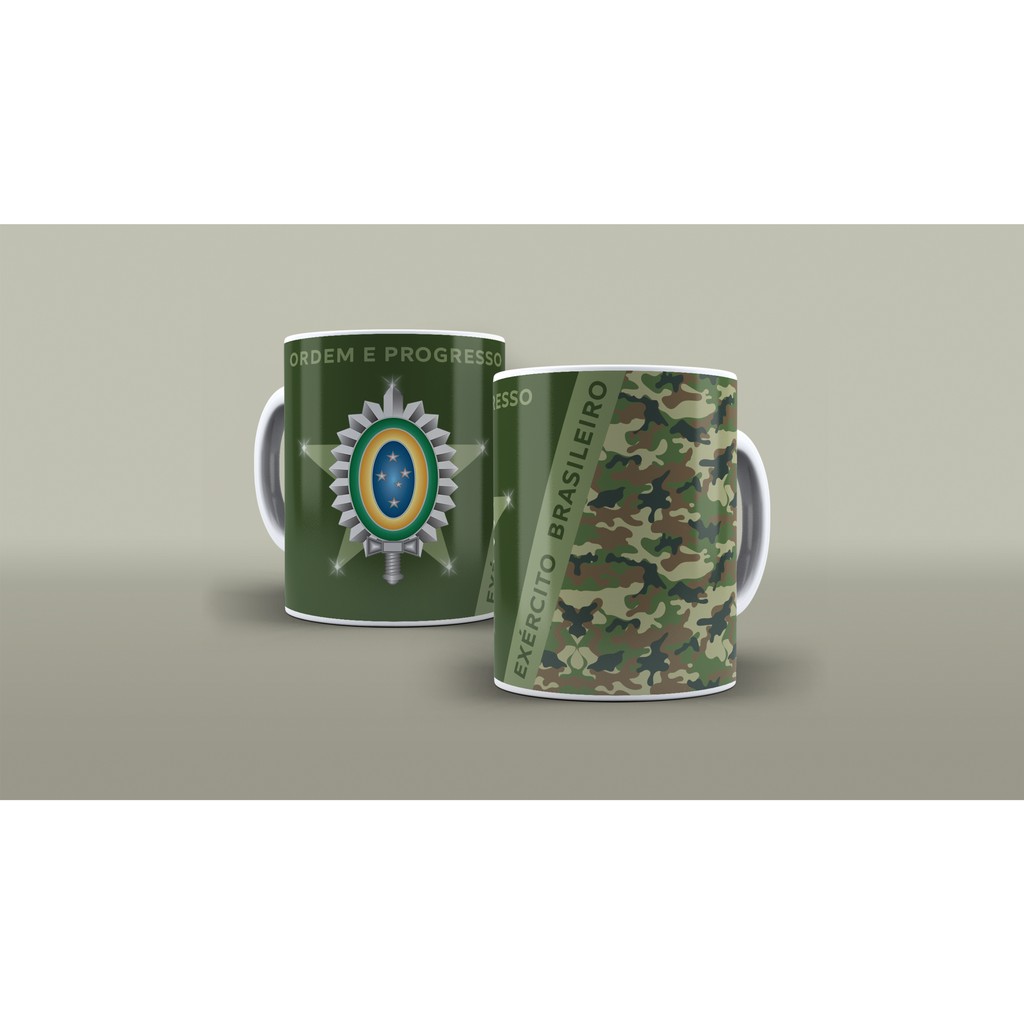 Caneca Personalizada Exército Brasileiro Ordem E Progresso Milico