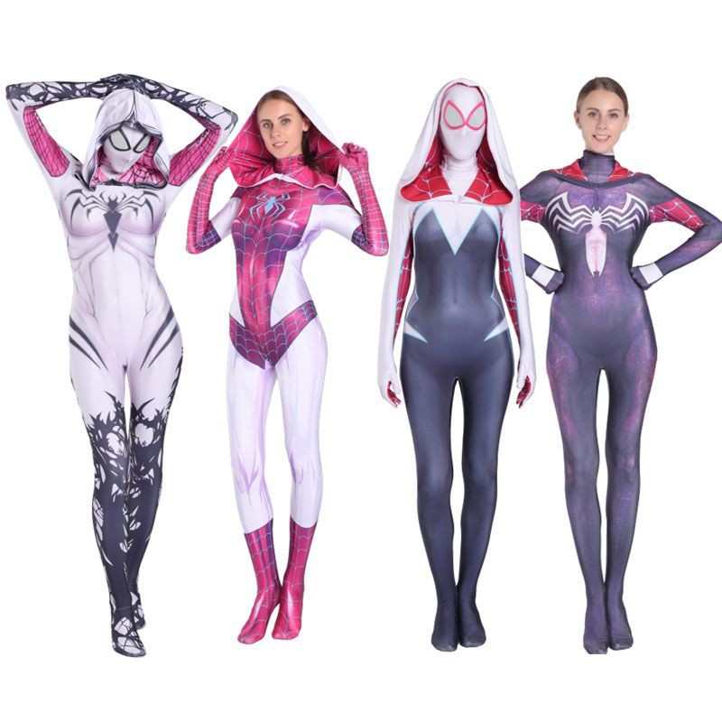 Macacao De Fantasia De Gwen Stacy Venom Cosplay Homem Aranha Para Mulheres Halloween Shopee Brasil