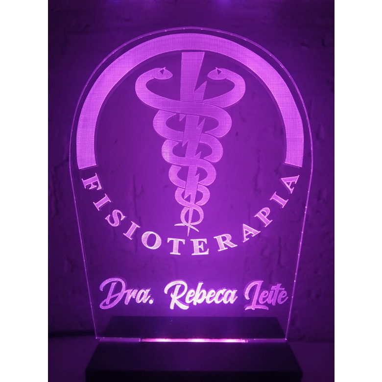 Luminária Abajur led Fisioterapia personalizada 16 cores em Oferta na Shopee