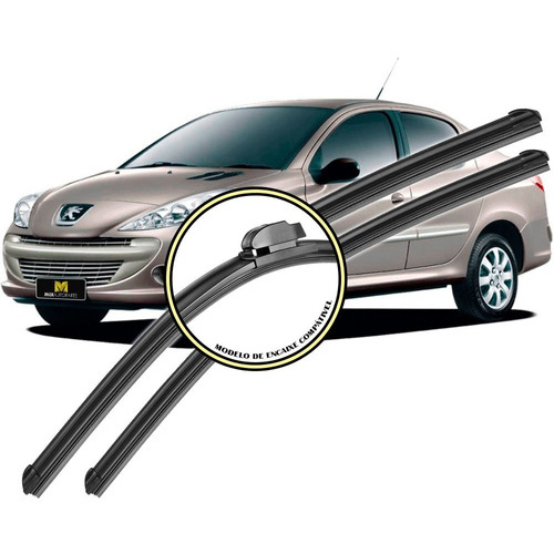 Palheta Limpador Parabrisa Peugeot 207 Sedan Para-brisas Dianteiro em Oferta na Shopee